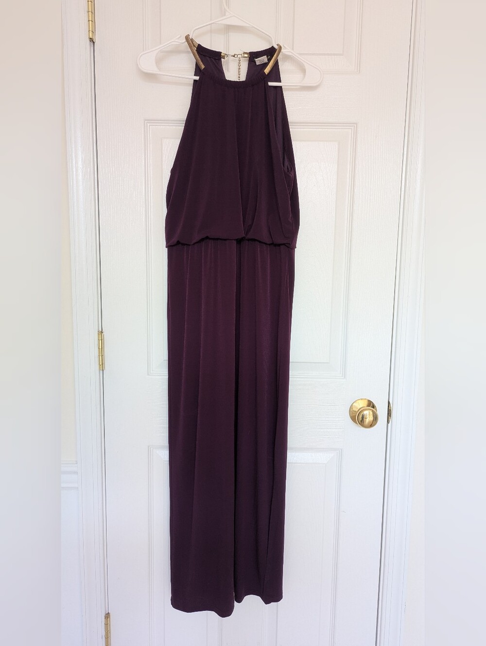 Sleeveless Midi Dress in Deep Plum
